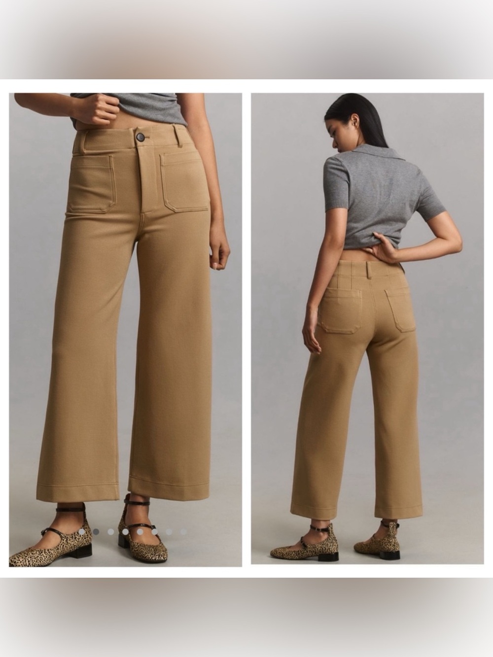 Anthropologie Colette Camel Ponte Knit Pants